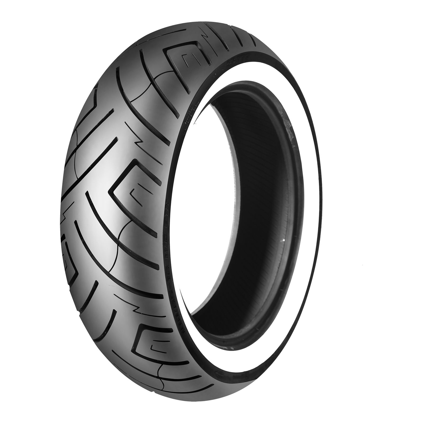 Shinko SR777 H-D White Wall Rear Road Tyre Cruiser 130/90x16 - Image 1