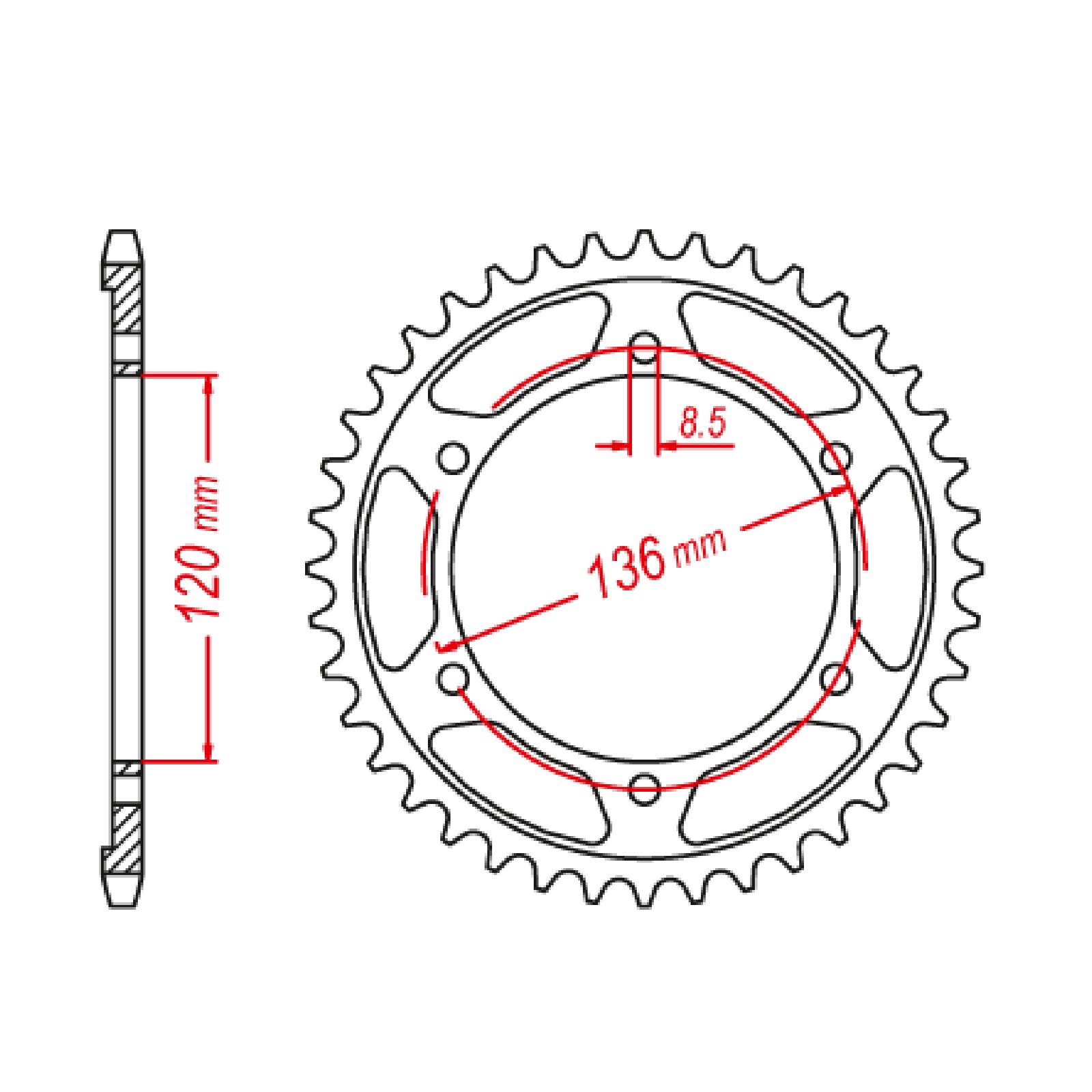 SPKT REAR OE STEEL 3C5 48T #428 - Image 1