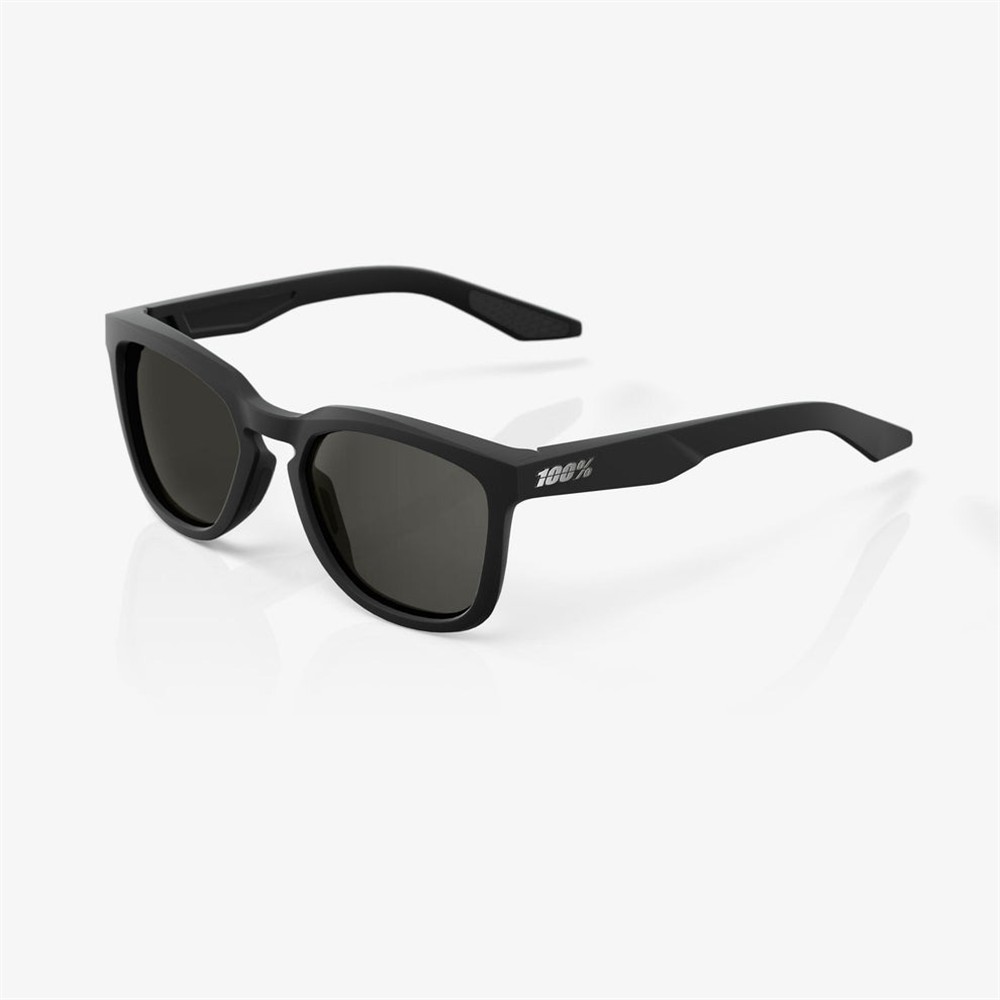 100% Hudson Soft Tact Black Sunglasses Smoke Lens
