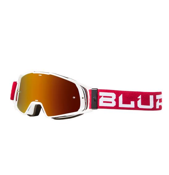 Blur B-20 Motocross Goggles Ruby Red/White