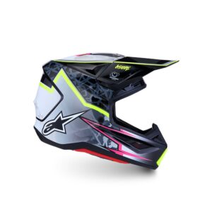 Alpinestars S-M7 Blaster Motocross Helmet Matte Black Black/Grey/White/Yellow - Image 2