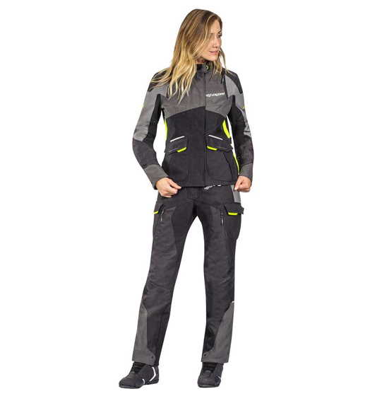 Ixon Balder Adventure Jacket Ladies Black/Grey/Yellow
