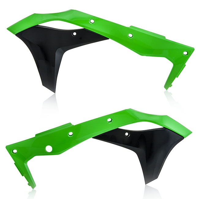 Radiator scoops KX250F 2017/19 Grn/Blk OEM Acerbis [A]