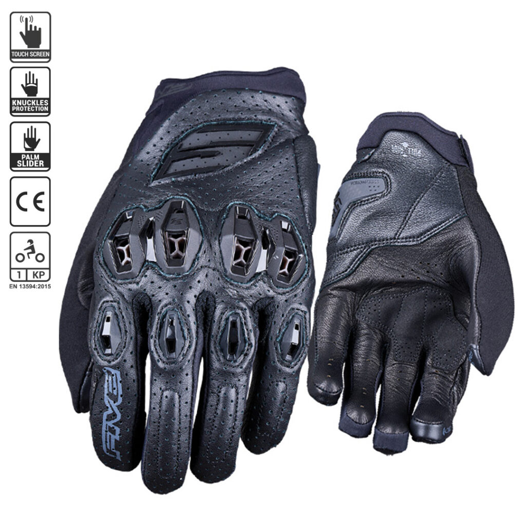 Five Stunt EVO 2 Leather Vented Road Glove Black