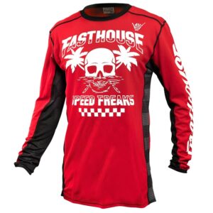 Fasthouse Youth Grindhouse Subside Motocross Jersey Red - Image 1