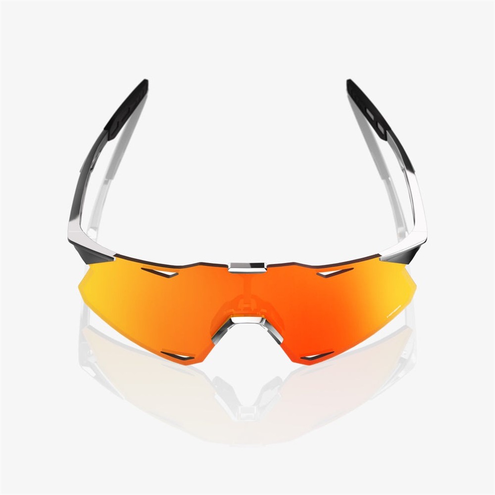 100% Hypercraft Black Chrome Sunglasses HiPER Red Mirror Lens