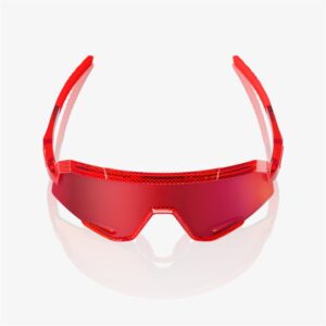 100% Slendale Campari Translucent Red Sunglasses HiPER Fire Red Mirror Lens - Image 4