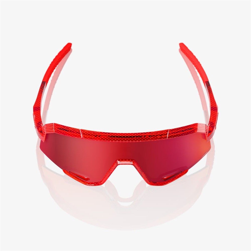 100% Slendale Campari Translucent Red Sunglasses HiPER Fire Red Mirror Lens