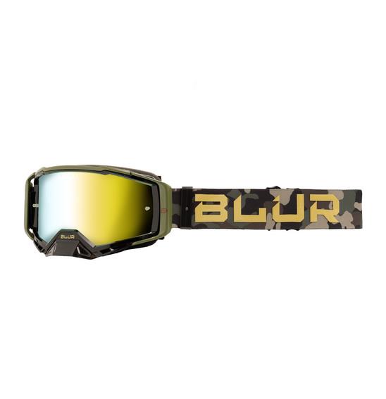 Blur B-40 Motocross Goggles Black/Camo with Gold Lens