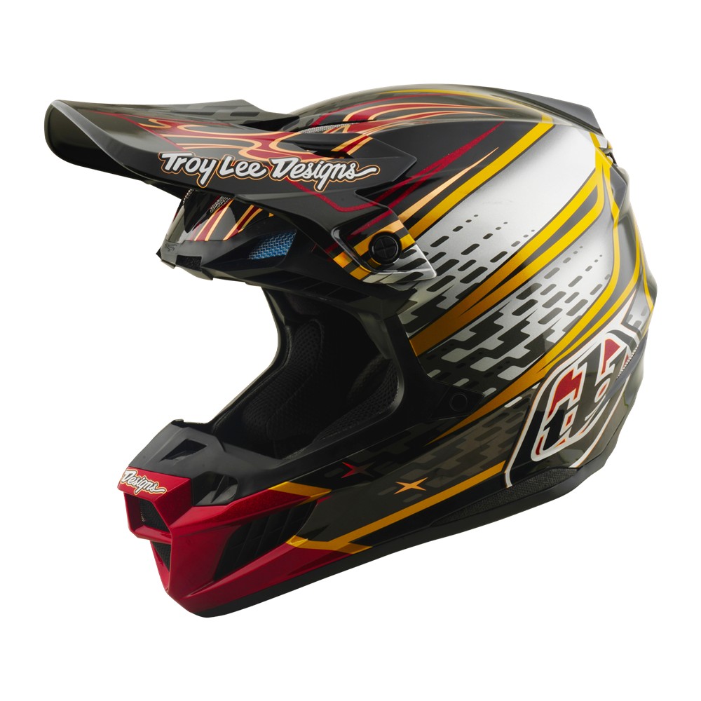 Troy Lee Designs SE5 ECE Composite Wings Motocross Helmet Black/Black