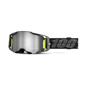 100% Armega Moto Goggle Antibia - Mirror Silver Flash  Lens - Image 1
