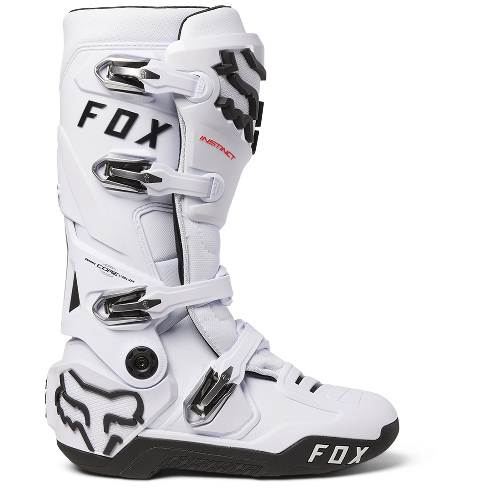 Fox Instinct Motocross Boots White