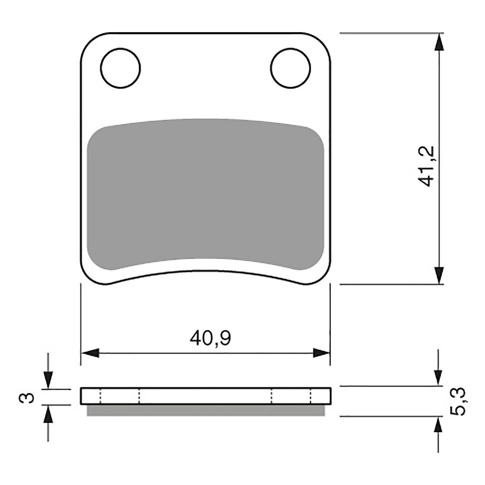 BRAKE PADS GOLDFREN SINTERED SPORTS GF303 - S3 ( P324 ) - Image 1