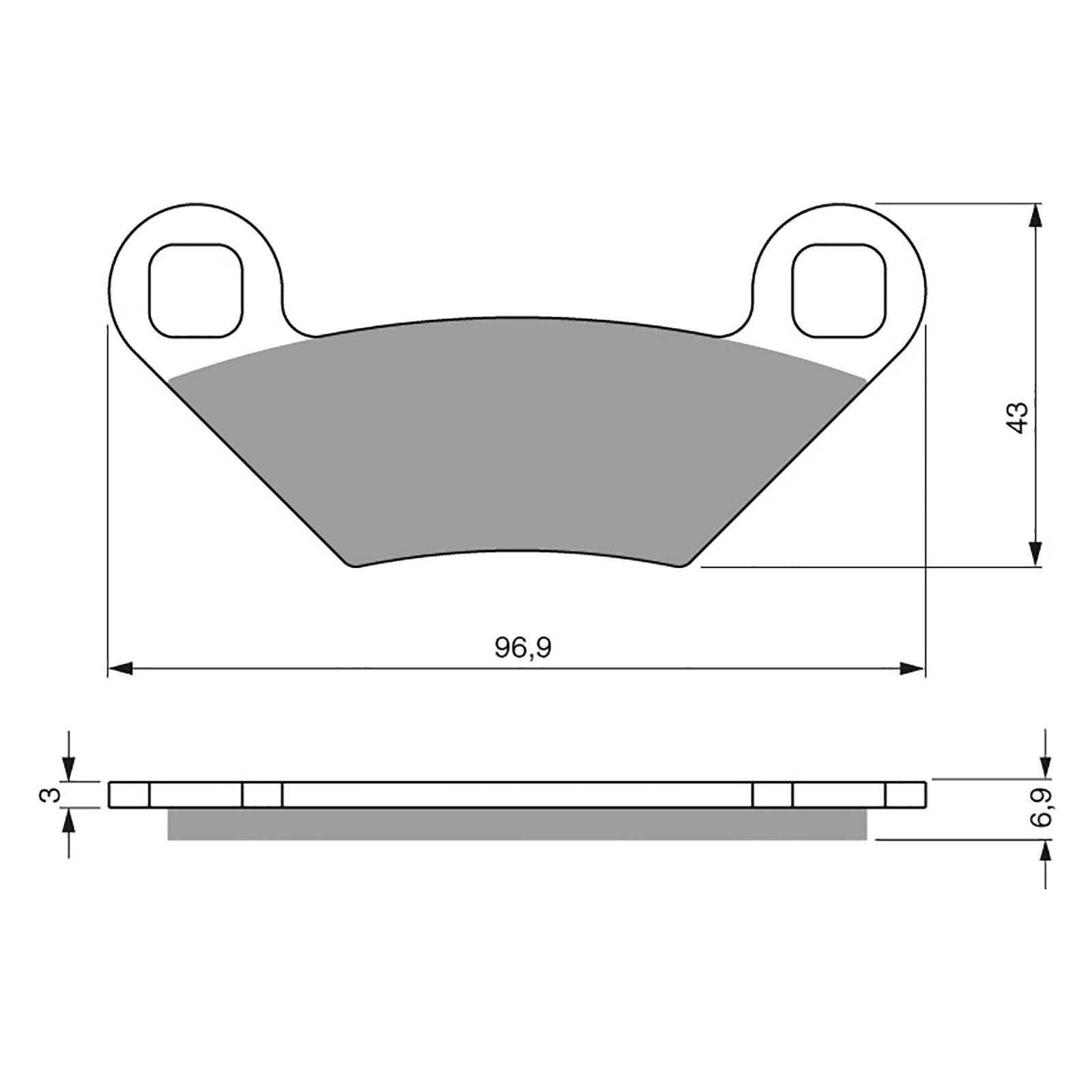 BRAKE PADS GOLDFREN OFFROAD RACING GF300 - K5 ( PR409 ) - Image 1