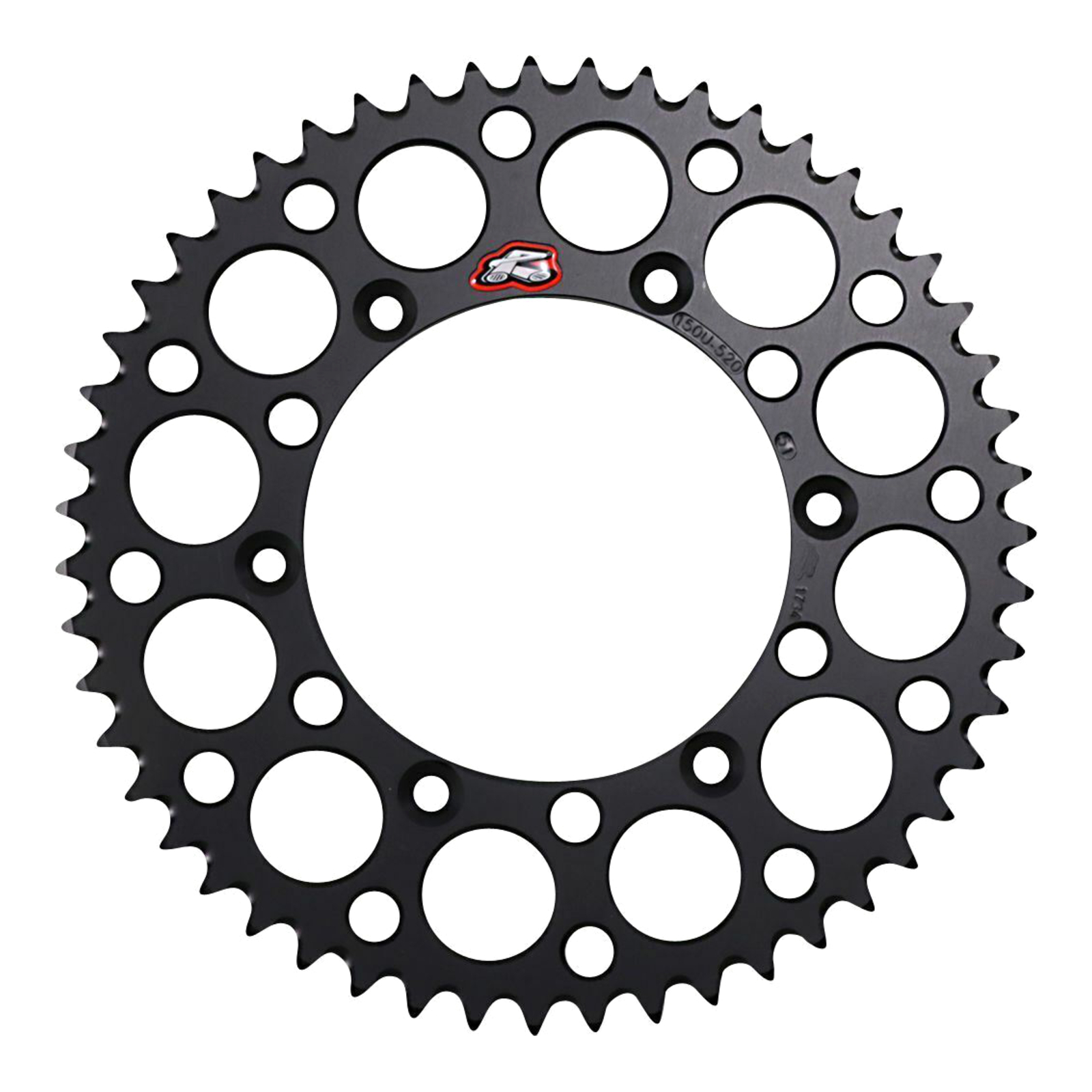 Renthal Sprocket Rear Black 52t Alloy 7075 T6 Grooved - Image 1