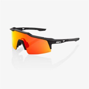 100% Speedcraft SL Soft Tact Black Sunglasses HiPER Red Mirror Lens - Image 1