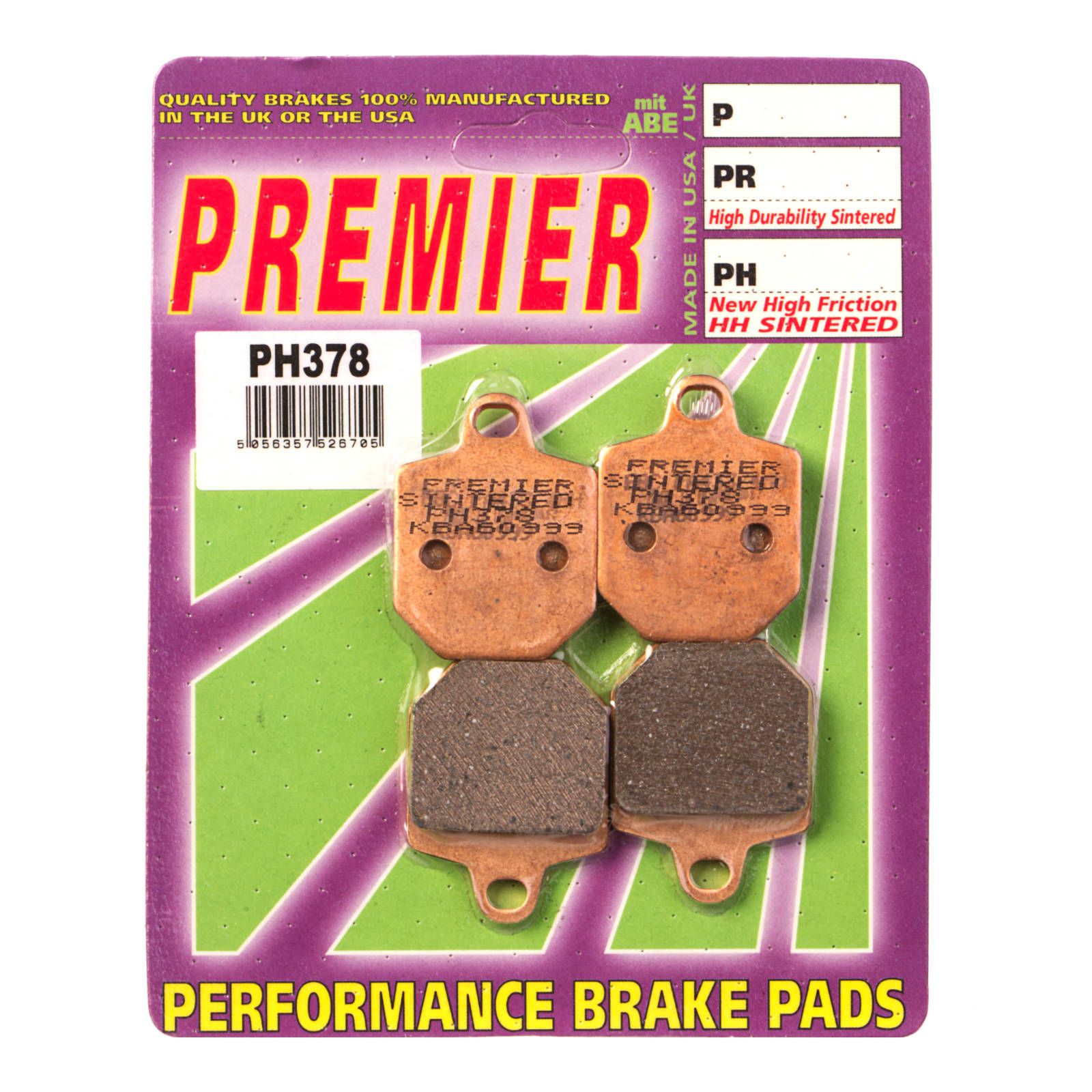 PREMIER BRAKE PADS HI-PERF SINT PH378 - HUSA | KTM | MAGURA - Image 1