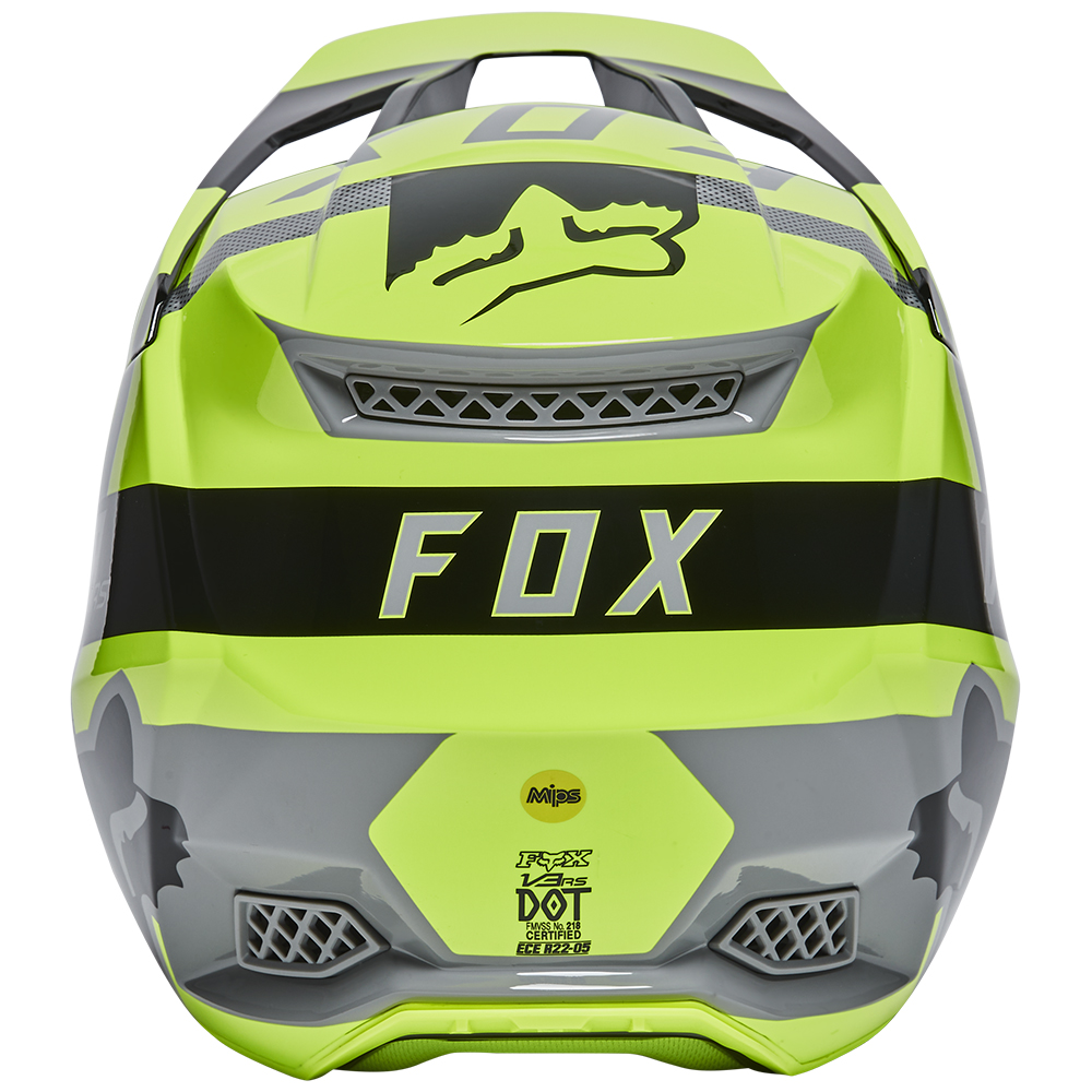 Motocross Helmet Fox V3 RS Riet Flo Yellow