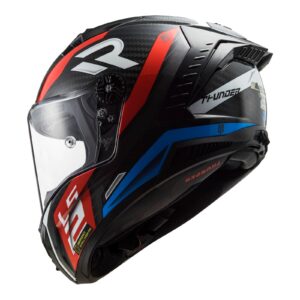LS2 Thunder Carbon Supra FF805C Road Helmet Red/Blue - Image 3