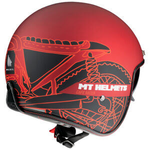 MT LE Mans 2 SV Open Face Helmet Matte Red - Image 3