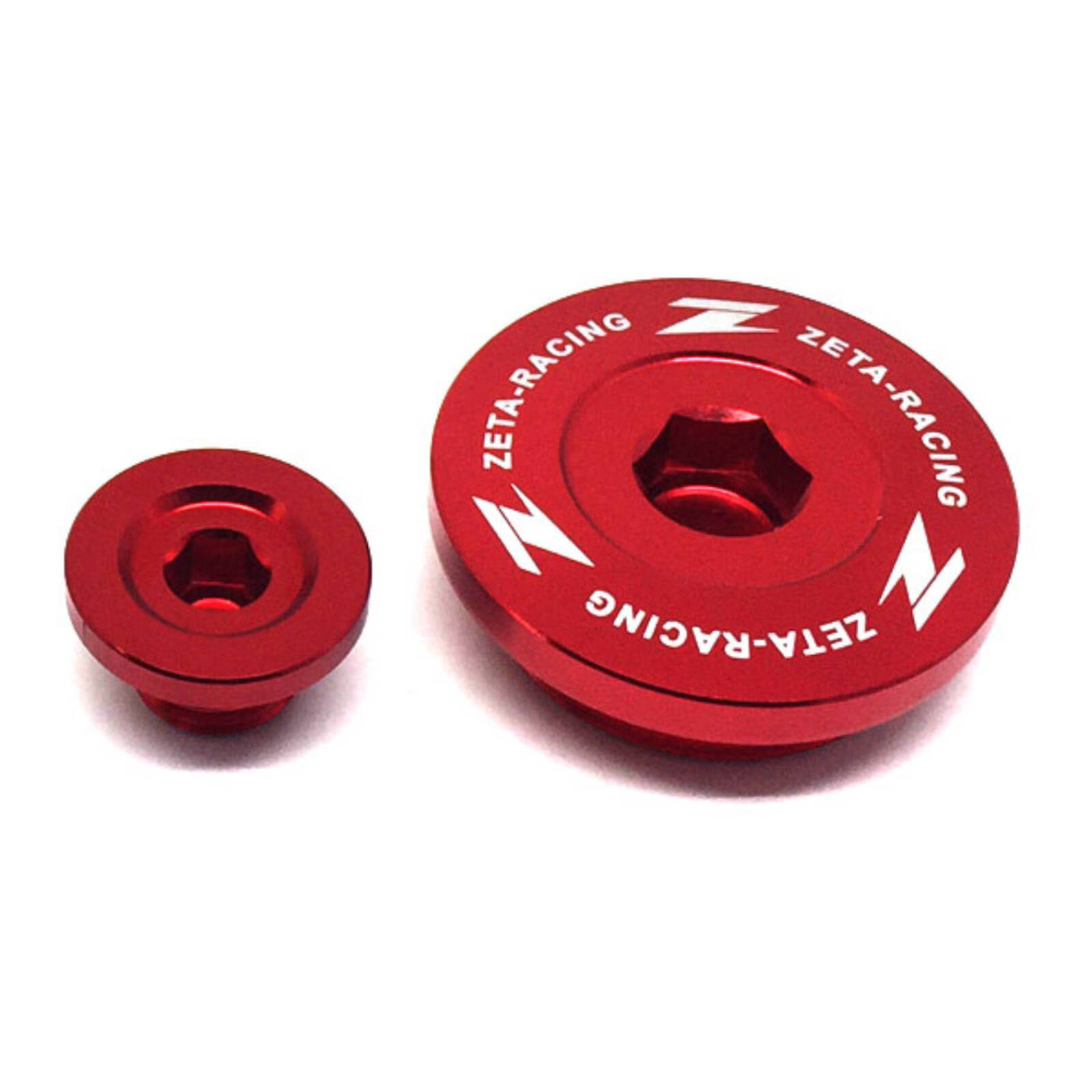 Zeta Engine Plugs Kawasaki KX250/F '11-19, KX450F '09-18 - Red - Image 2