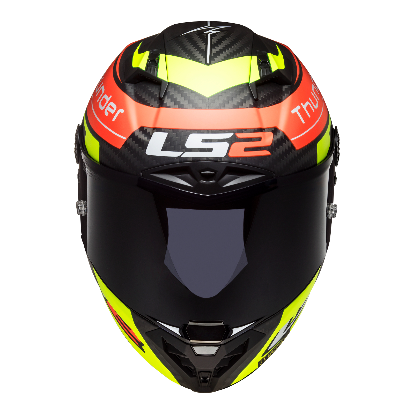 LS2 FF805 Thunder Attack Road Helmet Matte Red / Hi Vis Yellow - Image 5