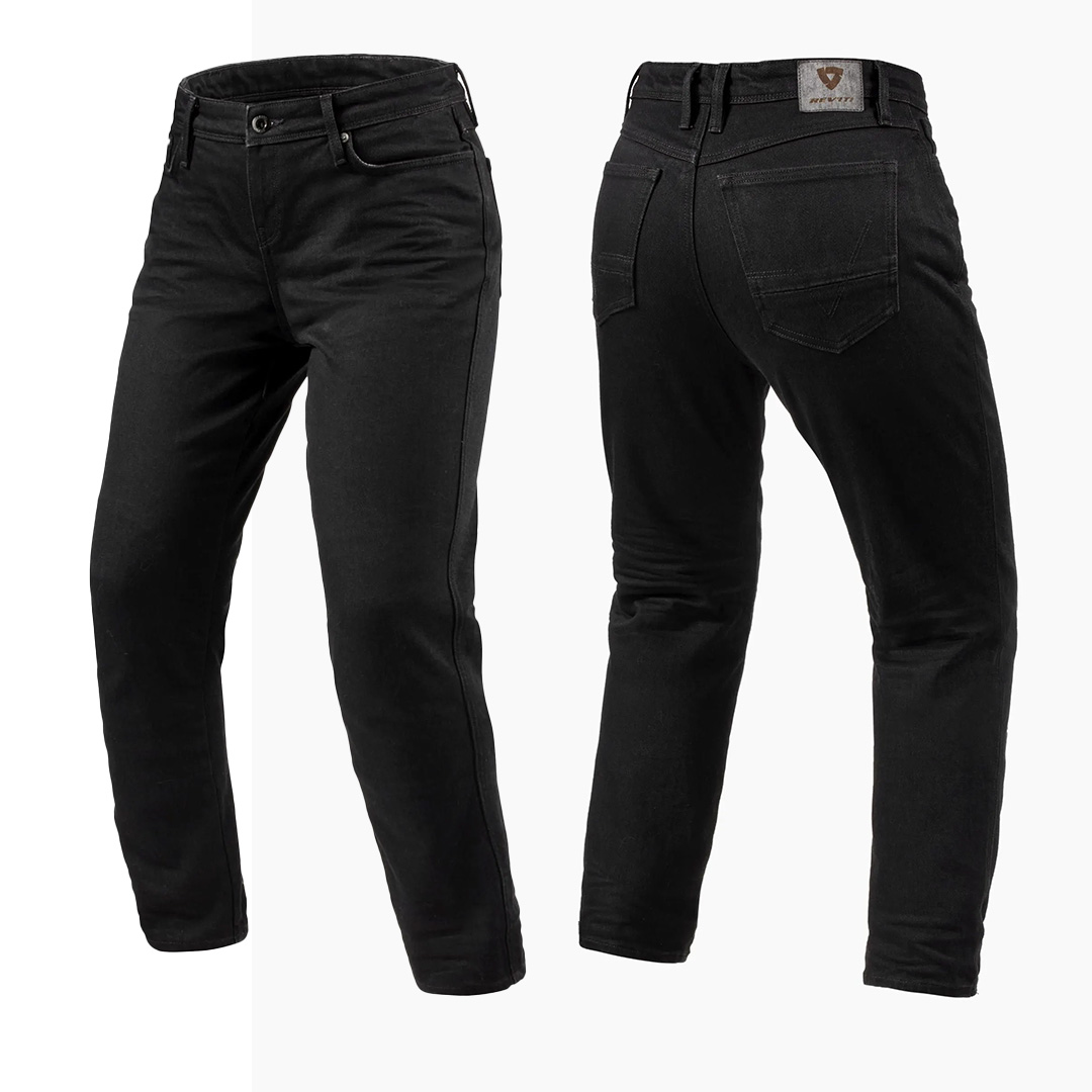 REV'IT! Violet BF Ladies Jeans Sht Leg Black - Image 1