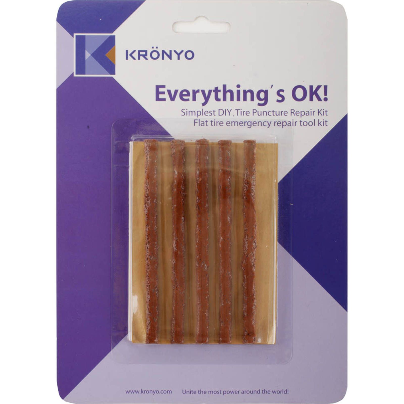 KRONYO TYRE SEAL STRINGS 6MM(ONE CARD-10cmx5strips)DOG TURDS - Image 2