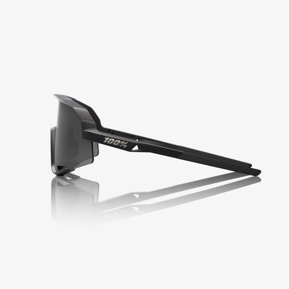 100% Slendale Matte Black Sunglasses Smoke Lens