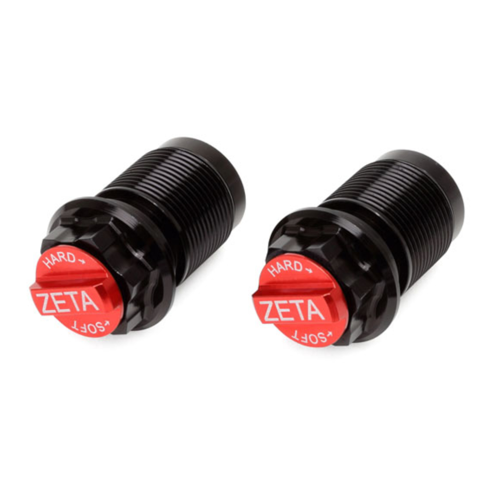 Zeta Front Fork Bottom Adjuster KYB AOS - Black/Red 2pcs - Image 1