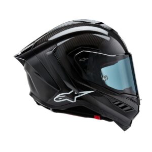 Alpinestars Supertech R10 Helmet Solid Black Carbon Matte/Gloss - Image 5