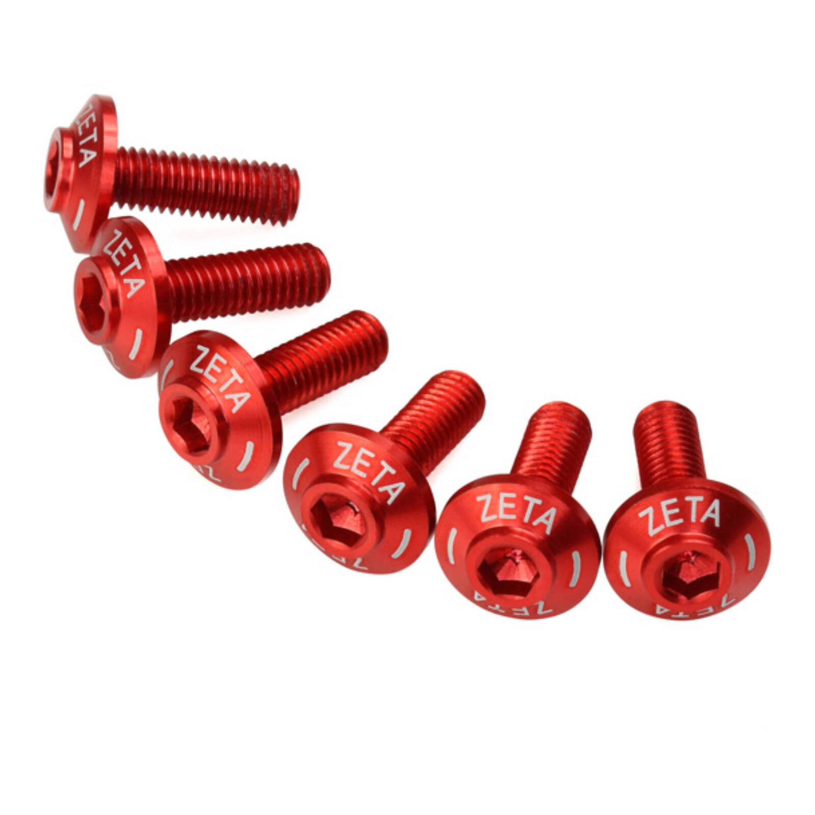 Zeta Screen Bolt Set Red (6pcs) - Image 1