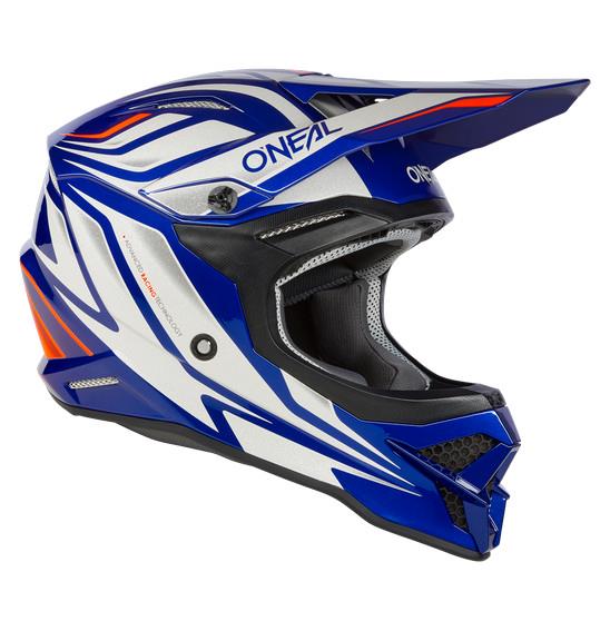 O'Neal 3SRS VERTICAL V.23 Motocross Helmet Blue/White