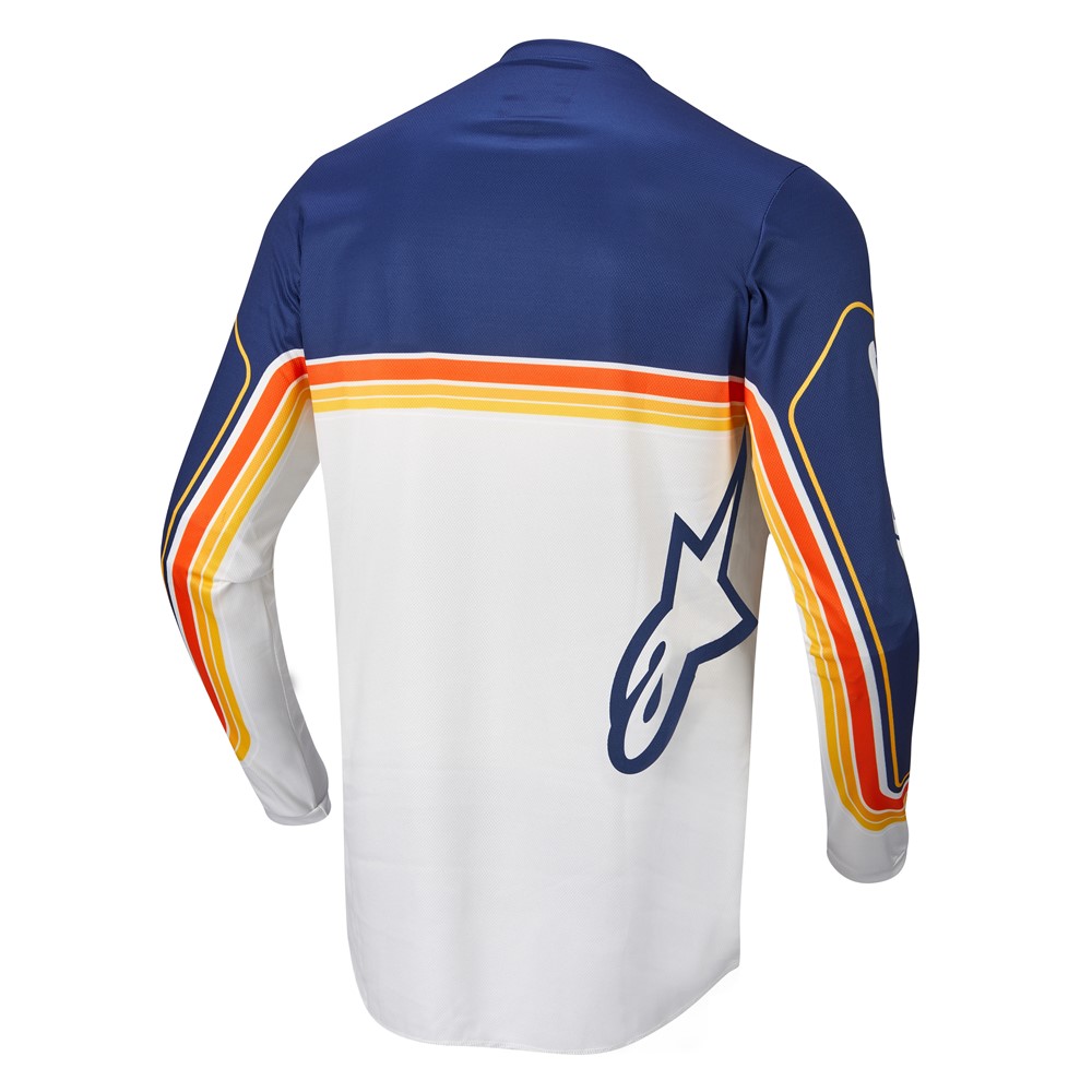 Alpinestars Fluid Speed Dark Blue/Off White/Orange Motocross Jersey