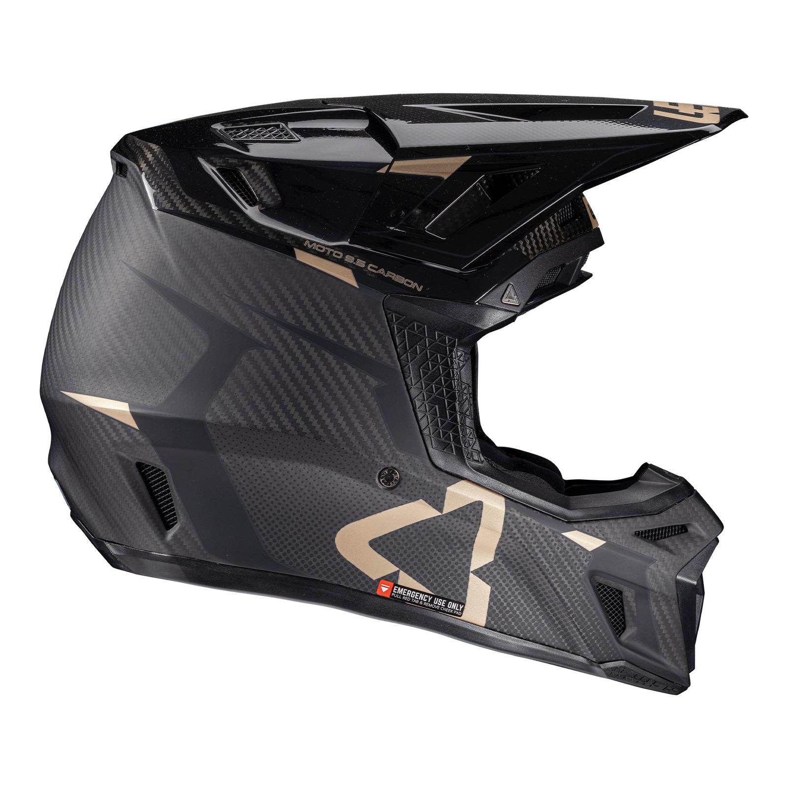 Leatt 9.5 Motocross Helmet Kit Carbon - Image 3