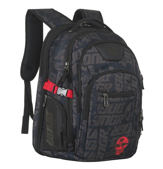 Ogio Urban DNGR Backpack - Flat Black/Red
