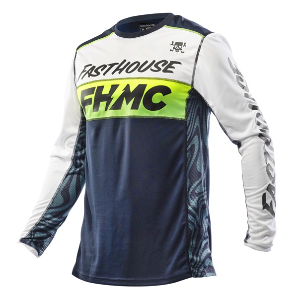 Fasthouse Grindhouse Nova Motocross Jersey White/Navy