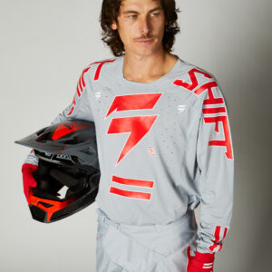 Motocross Jersey Shift Black Label King Grey/Red - Image 5
