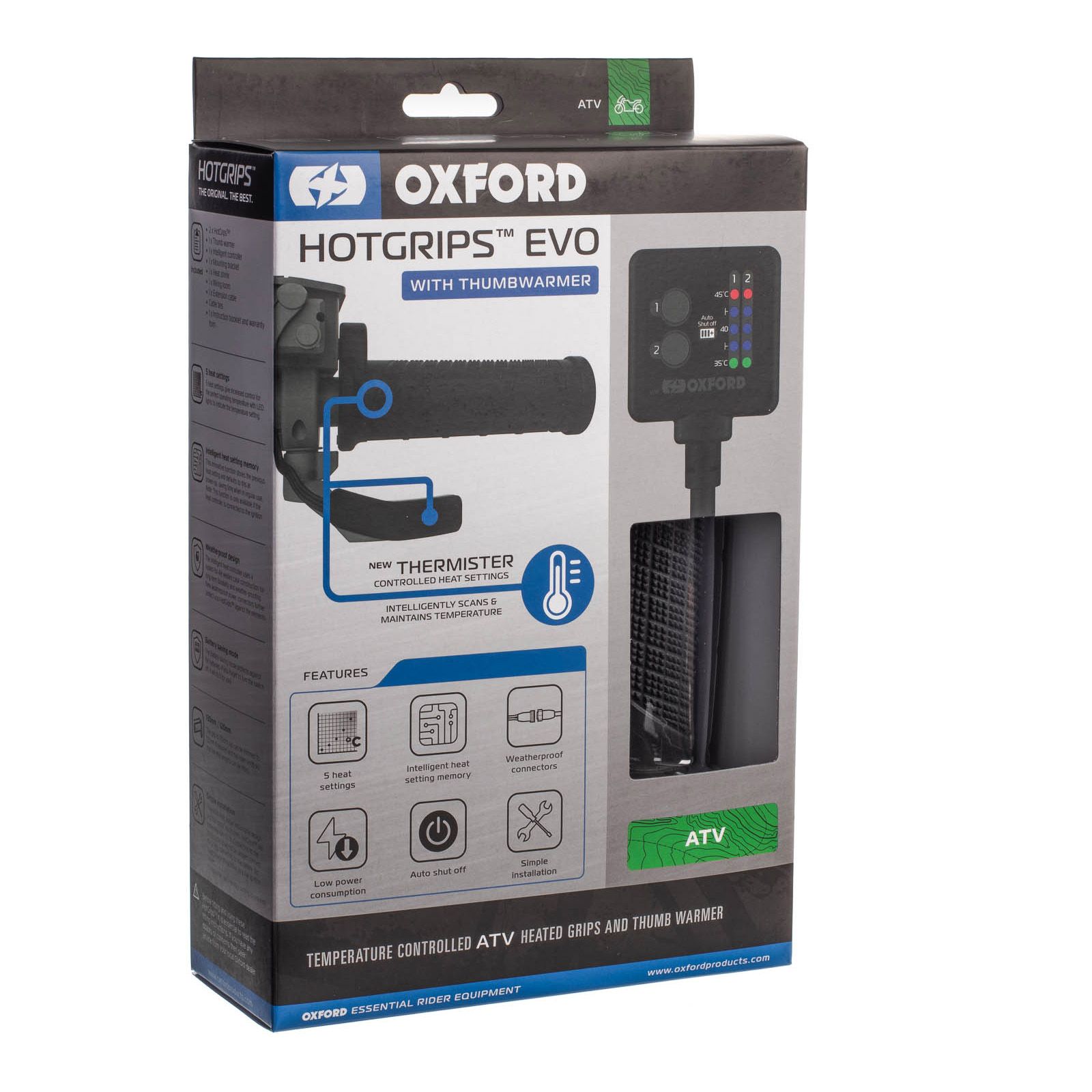 Oxford Hot Grips Evo ATV V9 Dual Thermister Switch - Image 1