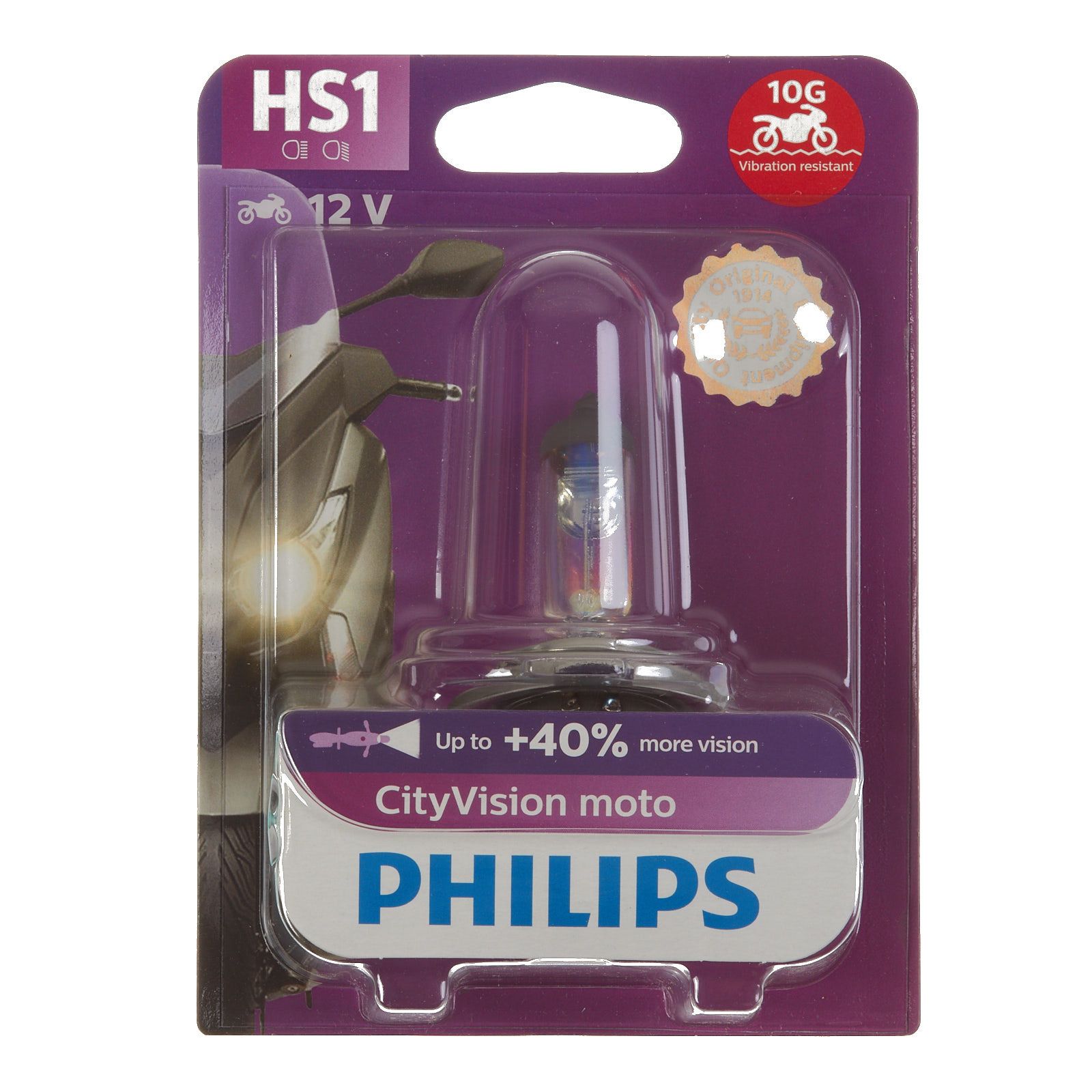 PHILIPS BULB HS1 12636 CTV 12V 35/35W PX43t-38 BW CITY VISIO - Image 1