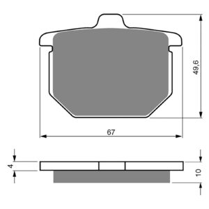 BRAKE PADS GOLDFREN SINTERED SPORTS GF079 - S3 ( PH03 ) - Image 1