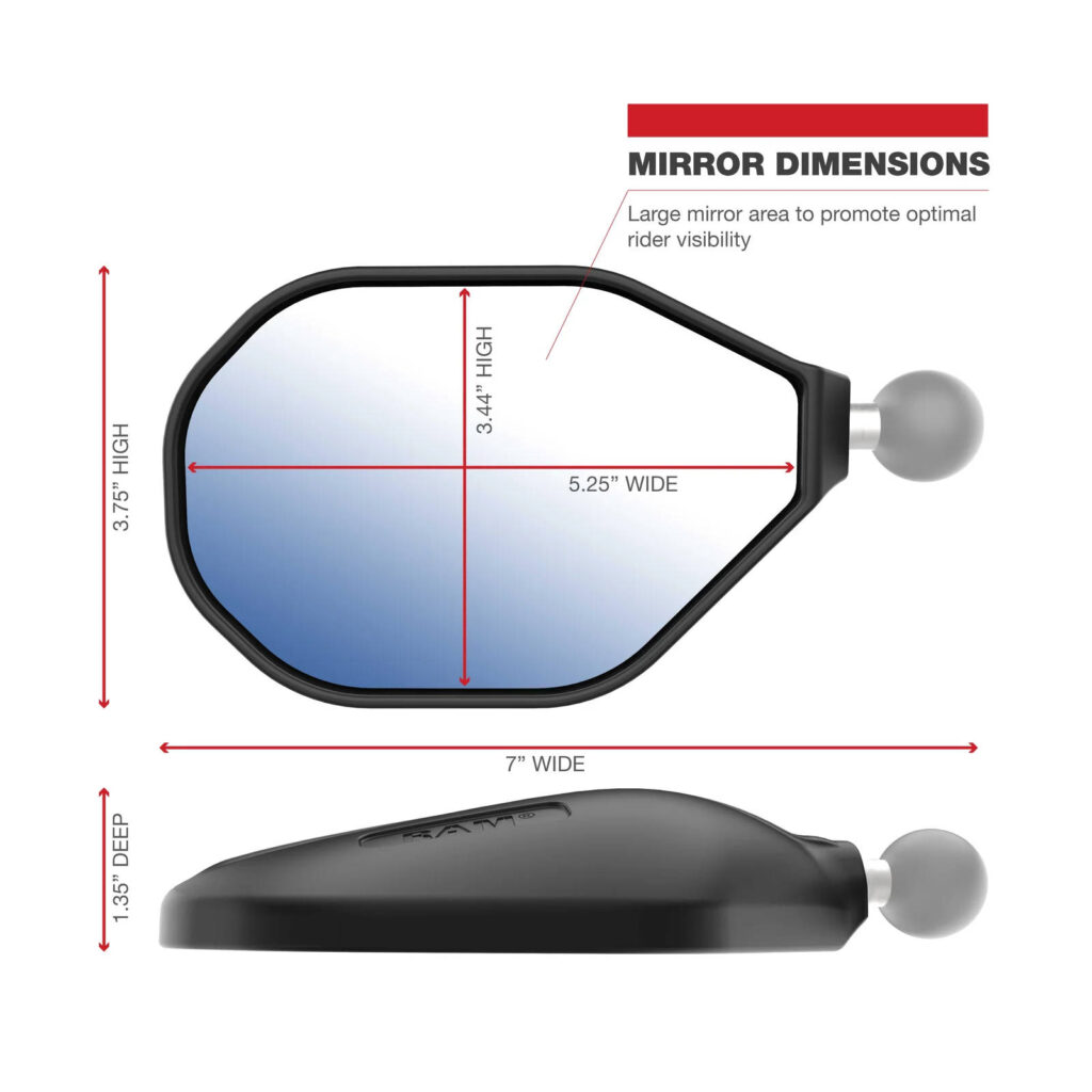 RAM MIRROR ASSEMBLIE LH WITHOUT BALL