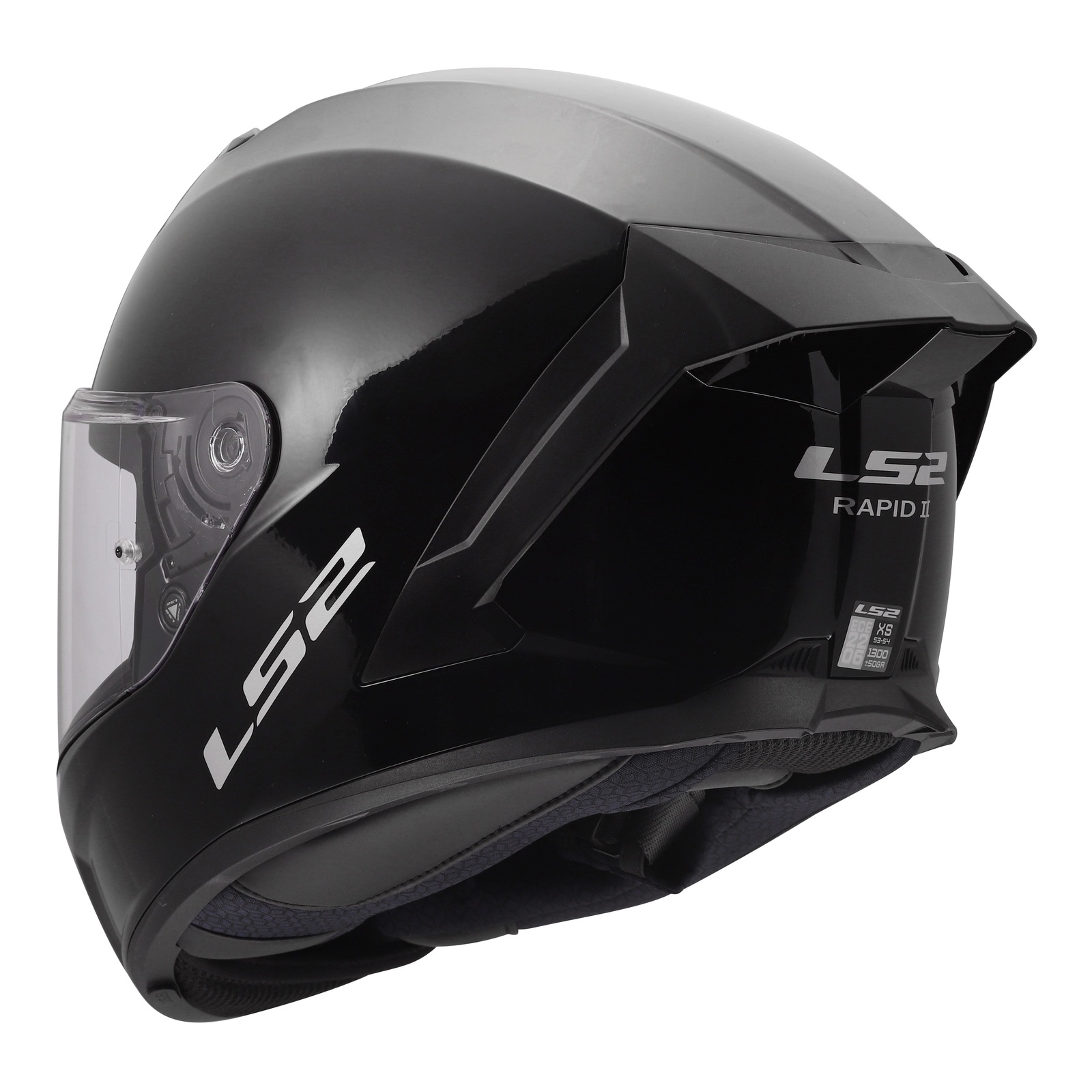 LS2 FF820 Rapid III Road Helmet Solid Gloss Black - Image 2