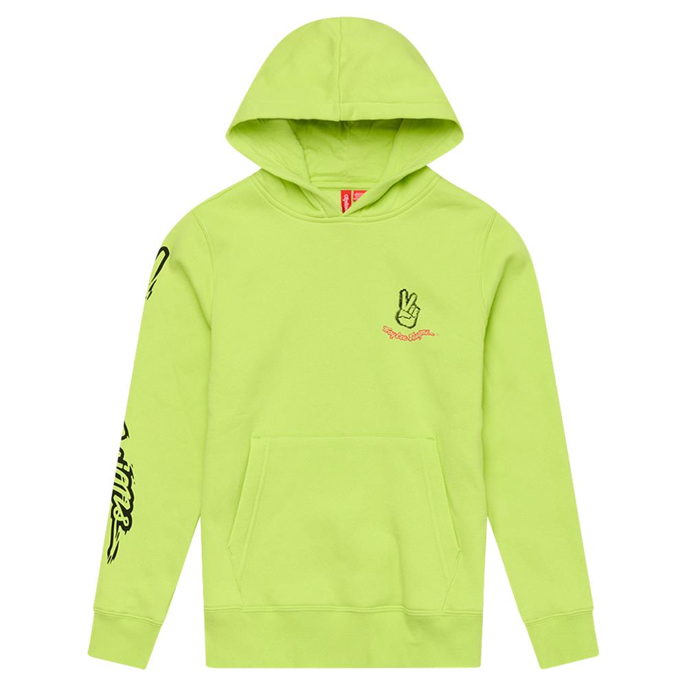 Troy Lee Designs Peace Out Pullover Hoodie Youth Glo Yellow