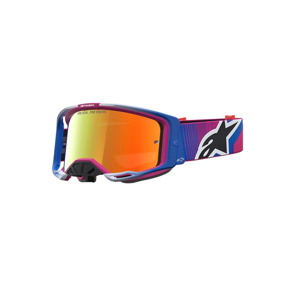 Alpinestars Vision 8 Maven Motocross Goggles Red/Black Mirror Red Lens