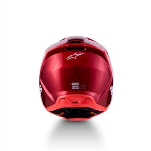 Alpinestars S-M3 Radium Motocross Helmet Red Metallic/Red Fluoro/White Gloss - Image 3