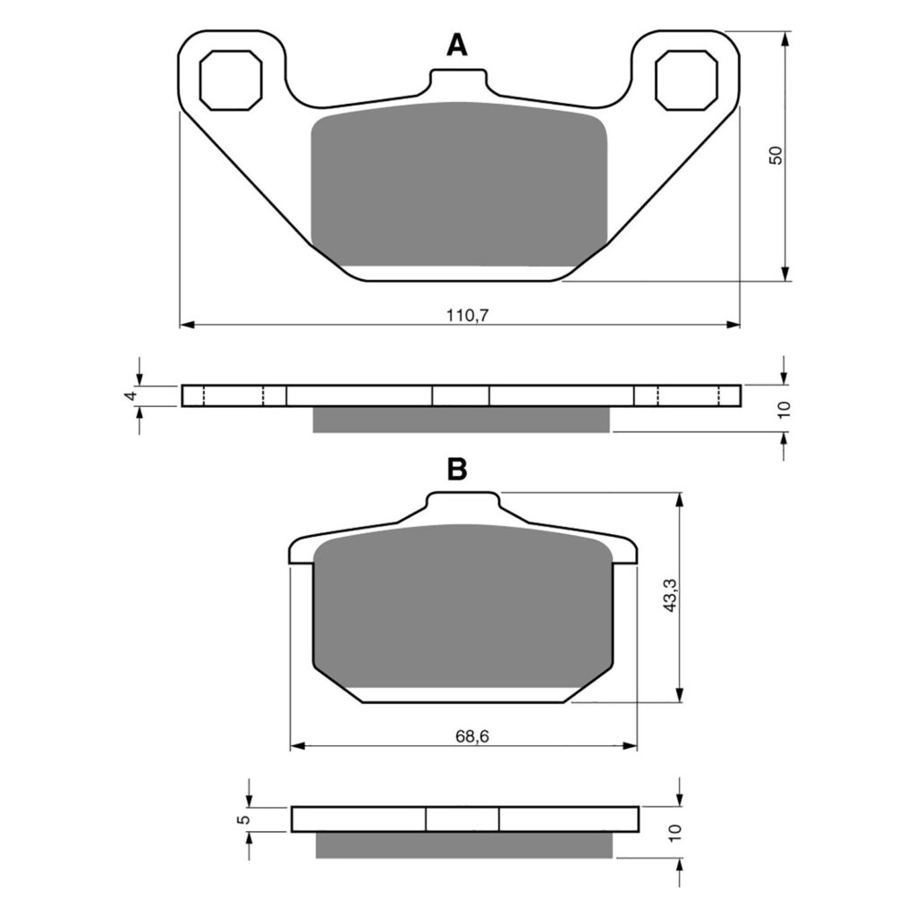 BRAKE PADS GOLDFREN SINTERED SPORTS GF037 - S3 ( PH26 )