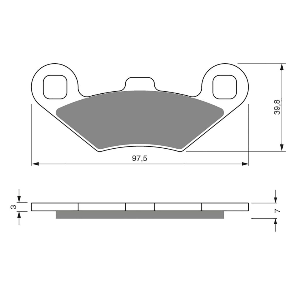 BRAKE PADS GOLDFREN OFFROAD RACING GF280 - K5 ( PR159 )