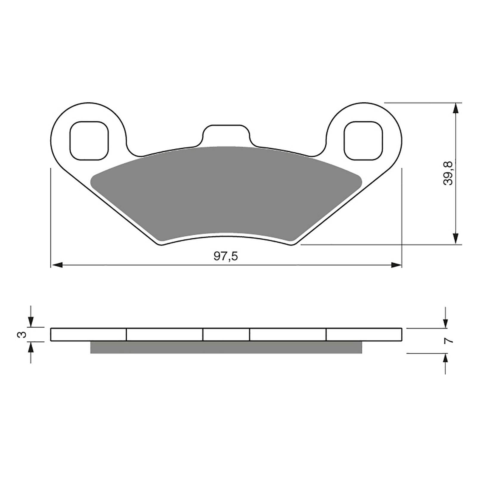 BRAKE PADS GOLDFREN OFFROAD RACING GF280 - K5 ( PR159 ) - Image 1