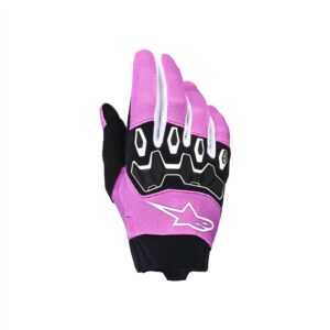 Alpinestar Stella Full Bore Motocross Gloves White/Pink Fluoro/Black - Image 1